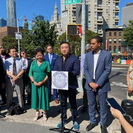 August 2022, Press conference on new bi-lingual street signs